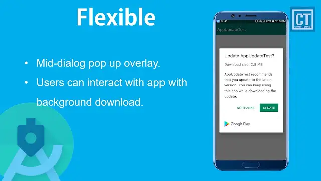 flexible in app update android
